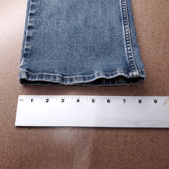 Wrangler Slim Boot 77 Jeans Men 30x32 Md Blue Vintage Distressed Stretch Western - Picture 8 of 12